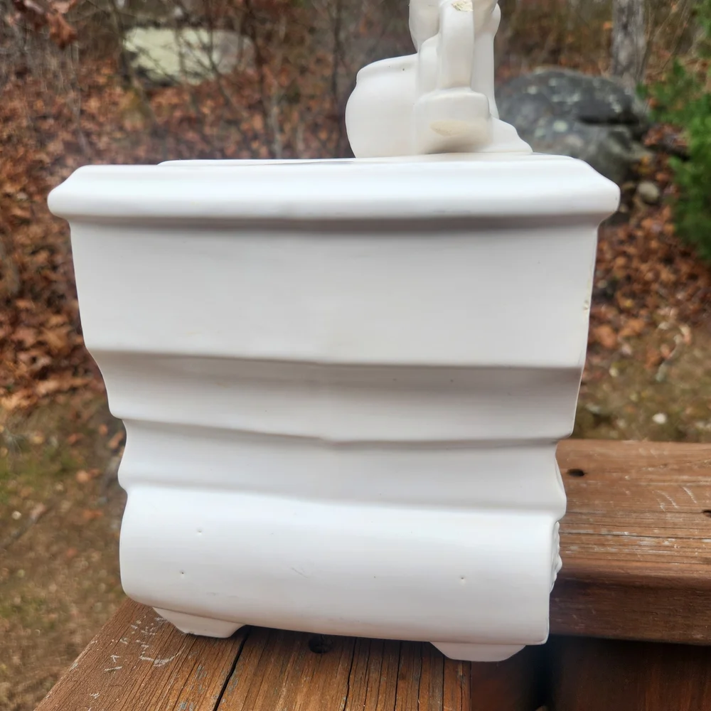Vintage Mccoy Bisque White Stove Cookie Jar Circa 1962 HEAVY!